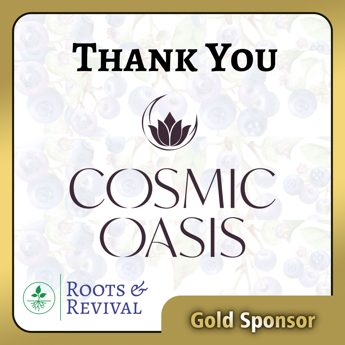 Cosmic Oasis Gold Sponsor