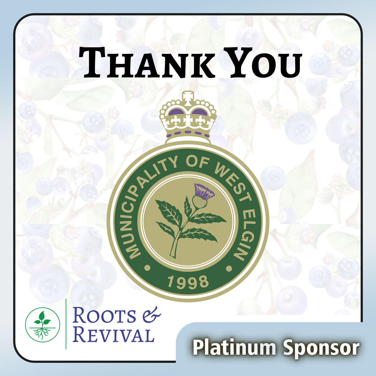 Municipality of West Elgin Platinum Sponsor
