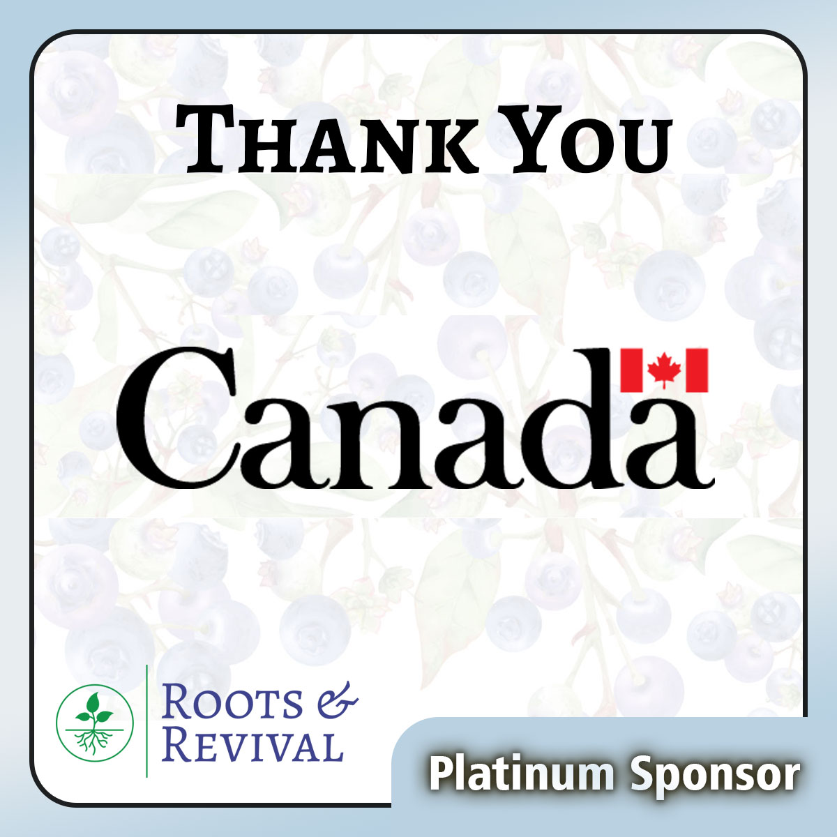 Fed Government of Canada Platinum Sponsor