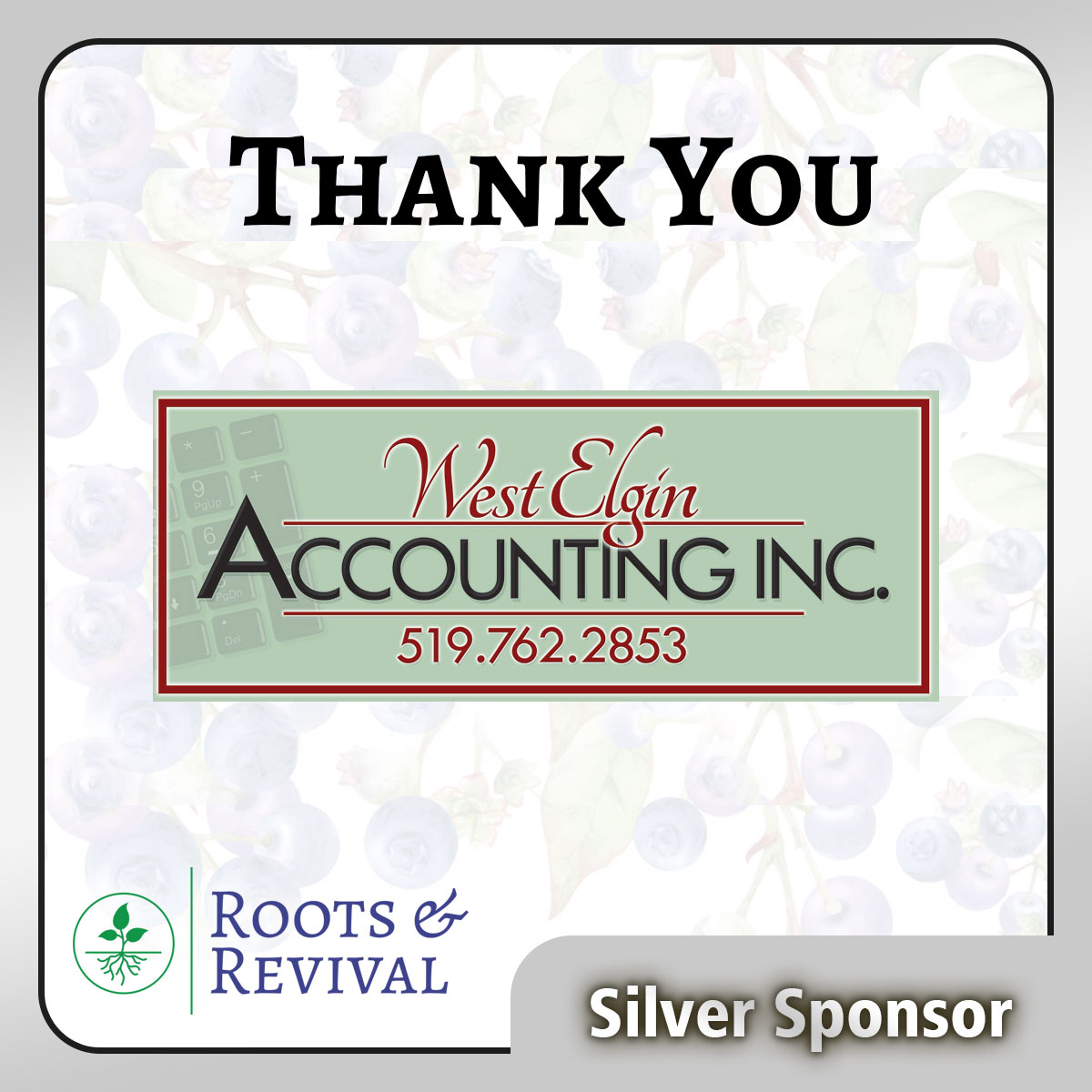 West Elgin Accounting Silver Sponsor 